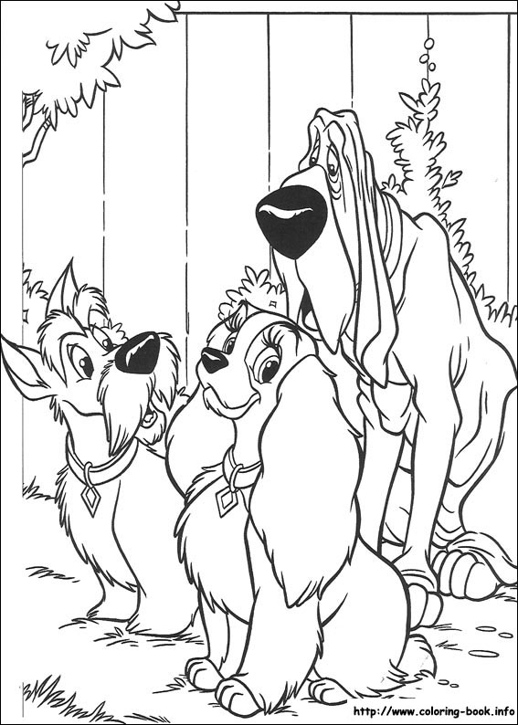 Lady and the Tramp coloring picture